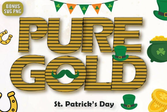 Brighten Your St. Patrick's Day with Patrick Line Yellow Font
