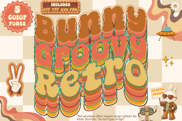 Bunny Groovy Retro: A Burst of 70s Nostalgia for Your Brand
