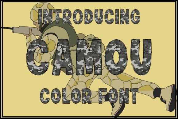 Camou: The Military Camouflage Font That Commands Attention