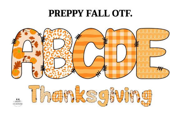 Capturing Autumn's Charm: A Deep Dive into the Preppy Fall Thanksgiving Font