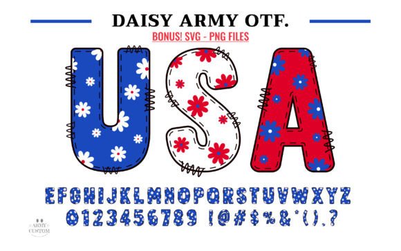 Daisy Army: The Typeface for Patriotic & Festive Design