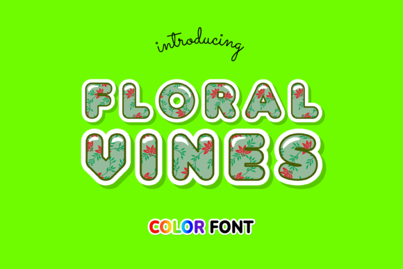 Floral Vines: A Botanical Color Font for Modern Design