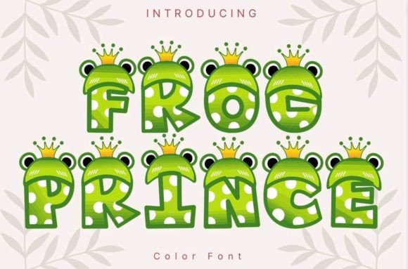 Frog Prince: A Playful Color Font for Whimsical Designs