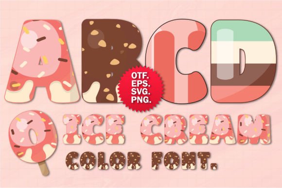 Ice Cream: A Color Font That Captures Summer's Sweetest Moment