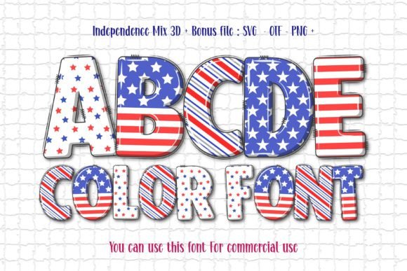 Independence Mix 3D: A Bold Typeface for Patriotic Design