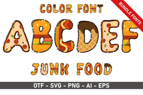Junk Food Bundle: A Playful Font for Creative Projects