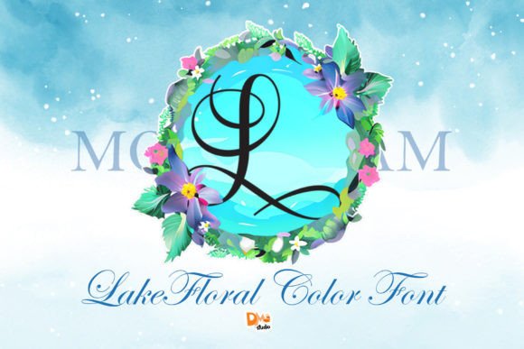Lake Floral Monogram: A Sweet, Unique Font for Creative Projects