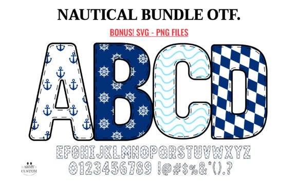 Nautical Navy Bundle: A Typeface That Sails Beyond Ordinary