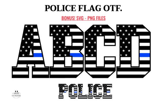 Police Flag Font: Style Meets Patriotic Pride