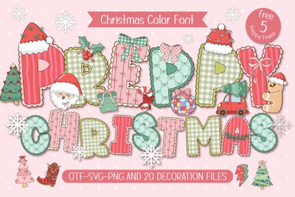 Preppy Christmas: Festive Charm for Your Holiday Designs