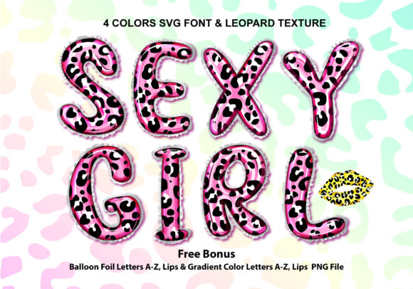 Sexy Girl: A Bold Leopard-Texture Color Font for Modern Design